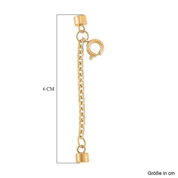 Kettenverl&auml;ngerung mit Magnetverschluss, Reiner Edelstahl, 1,80g, Goldfarben image number 5