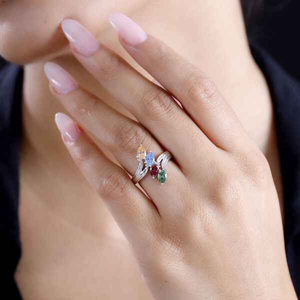 J Francis gefertigt mit Swarovski - Mehrfarbiger Swarovski Zirkonia-Ring image number 3