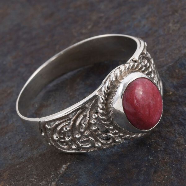 Royal Bali - Thulit Ring, 925 Silber (Gr&ouml;&szlig;e 16.00) ca. 1.90 ct image number 1