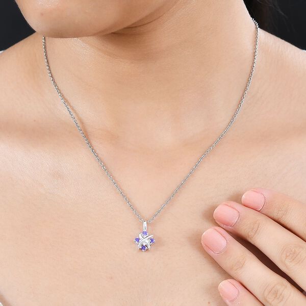 Designer Inspiriert XOXO Blauer Zirkonia Schmuckset 925 Silber und Edelstahl image number 3