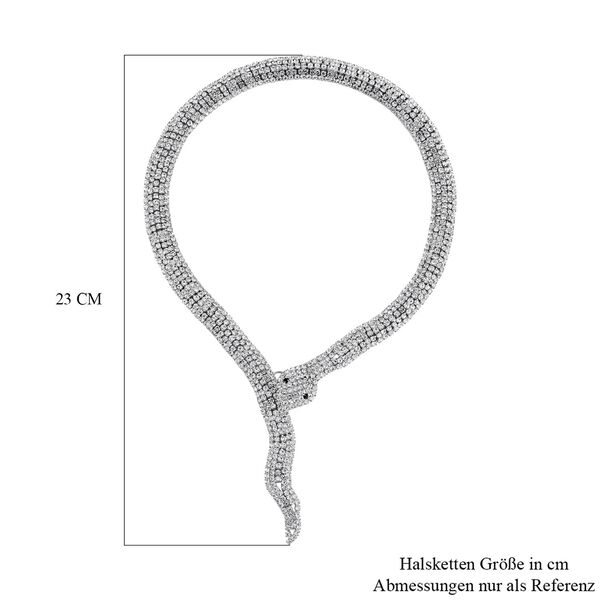 Schwarzer Kristall, Weißer Kristall Halskette ca. 45 cm Reines Messing image number 5