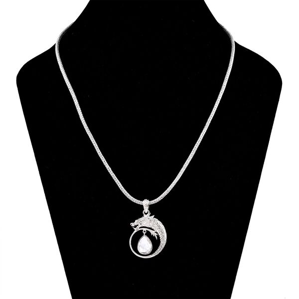 Royal Bali Kollektion- Drachen Halskette mit Moissanit im Polki-Stil, 50 cm - 1,34 ct. image number 3