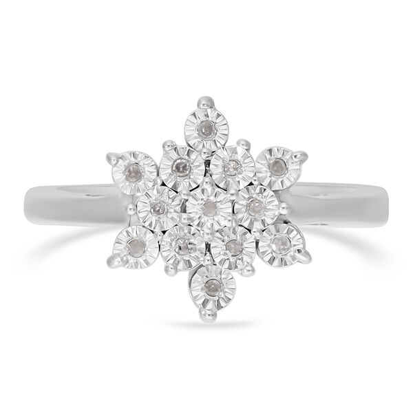 Diamant Ring 925 Silber platiniert