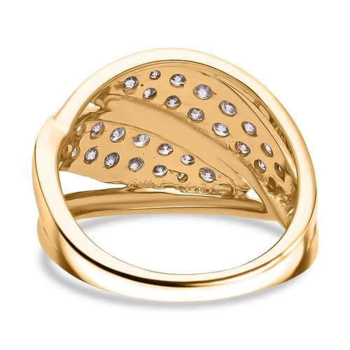 Lab Grown Diamant SI Ring 925 Silber 750 Gelbgold Vermeil (Größe 20.00) ca. 1,02 ct image number 3