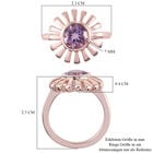 Rosa Amethyst-Ring, 925 Silber Roségold (Größe 16.00) ca. 1,19 ct image number 6