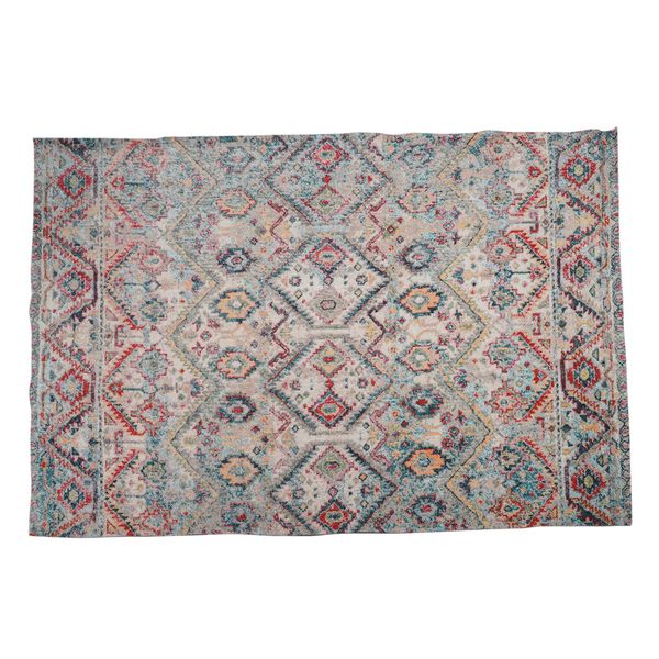 Blockdruck Teppich, Grau image number 6