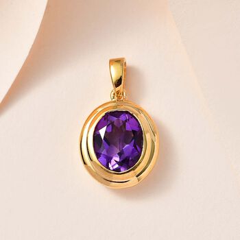 Simple Solit&auml;r afrikanischer Amethyst-Anh&auml;nger