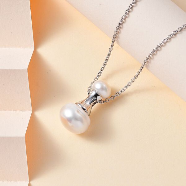 Süßwasserperlen Anhänger mit 50cm Kette - 11 ct. image number 2