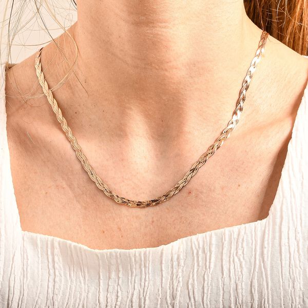 925 Silber ros&eacute;vergoldet Kette ca. 45 cm ca. 7,40g image number 1