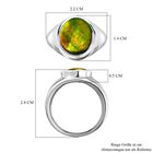 Kanadischer Ammolit-Ring, 925 Silber platiniert (Größe 18.00) ca. 2.67 ct image number 6