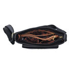 SENCILLEZ Crossbody Tasche aus echtem Leder, Größe 24x4,5x26,5 cm, Schwarz image number 3