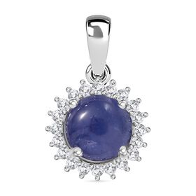 AA Tansanit und Moissanit Anhänger - 1,28 ct.