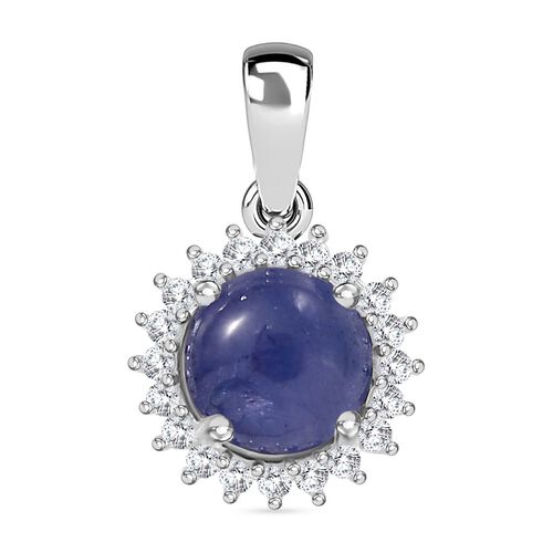 AA Tansanit und Moissanit Anhänger - 1,28 ct. image number 0