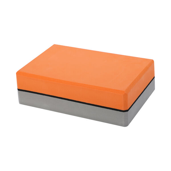 Yoga Block aus Eva-Schaum, Orange-Grau image number 6