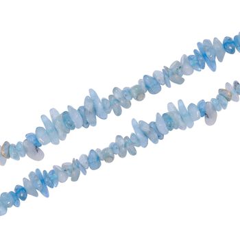 Aquamarin Perlen-Halskette, 86 cm - 175 ct.