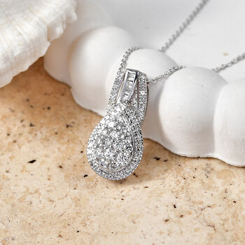 LUXURIANT DIAMOND - Lab Grown Diamant SI-GH Schmuckset ca. 50 cm 925 Silber Rhodiniert ca. 1,00 ct.