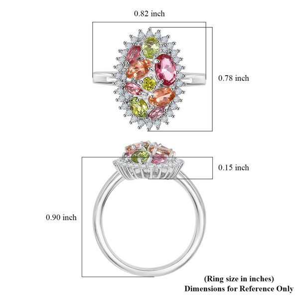 D'Joy AAA Multi-Calabar-Turmalin und Zirkon Ring - 1,91 ct. image number 5