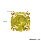 Gelbe Diamant P1 SGL zertifizierte Solitär-Ohrstecker in 585 Weißgold image number 4