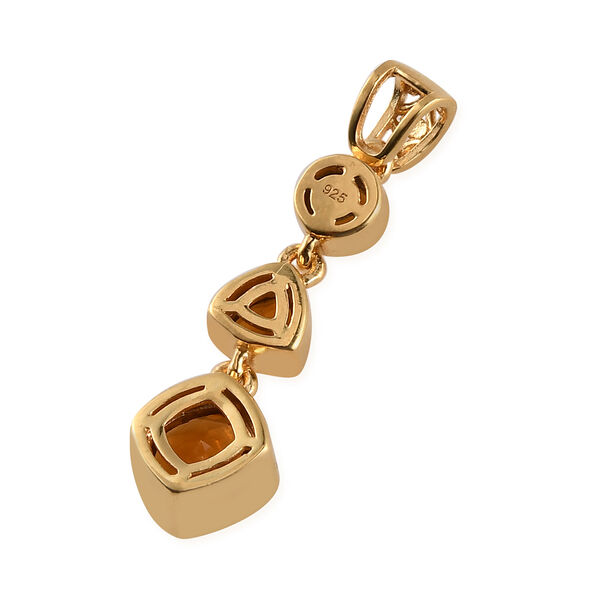 Madeira Citrin-Anh&auml;nger, 925 Silber vergoldet, ca. 1,46 ct image number 5