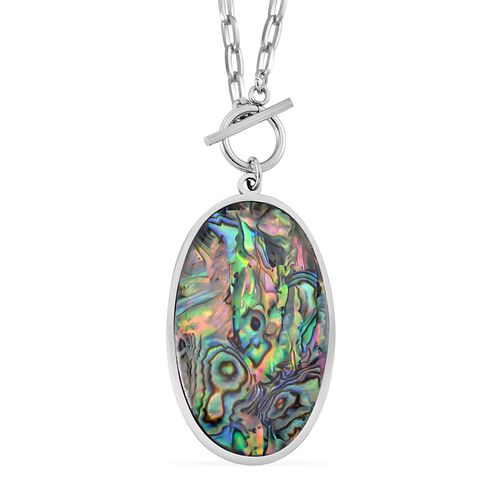 Abalone Muschel Halskette ca. 60 cm Reiner Edelstahl image number 0