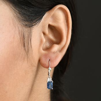 D'Joy AA Nat&uuml;rliche Kaschmir Kyanit und Zirkon Ohrringe - 2,88 ct.