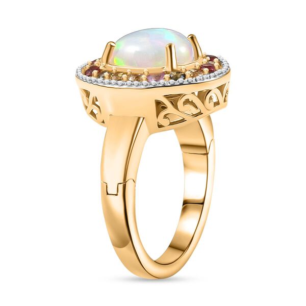 D&rsquo;Joy AA Nat&uuml;rlicher, &auml;thiopischer Welo Opal und mehrfarbiger Saphir Ring - 2,80 ct. image number 4