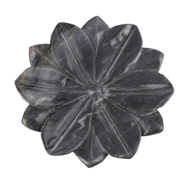 NAKKASHI - Handgeschnitzte Marmorschüssel im Lotos Design, Grau image number 3