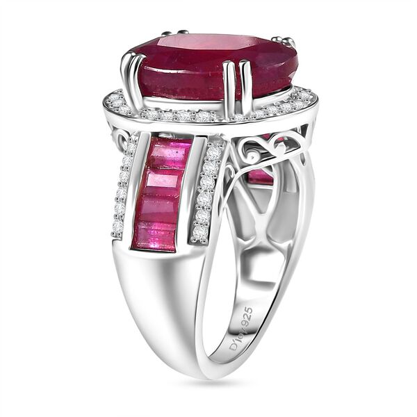 D'Joy AA Afrikanischer Rubin und Moissanit Ring - 11,44 ct. image number 5
