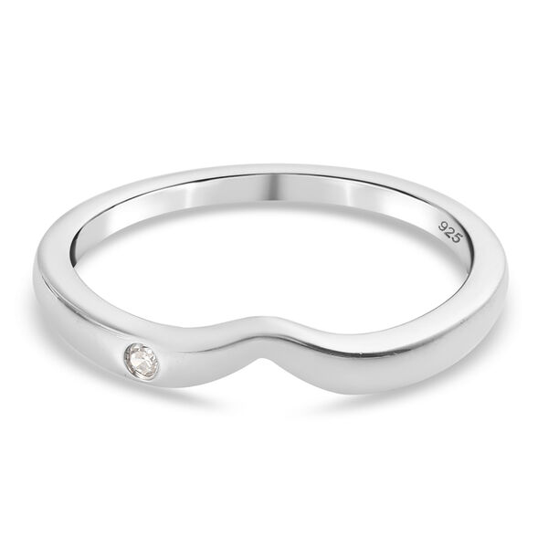 Diamant Ring 925 Silber platiniert