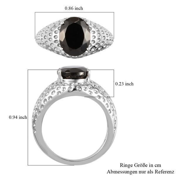 Elite Shungit Ring 925 Silber platiniert  ca. 1,61 ct image number 7