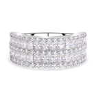 Lustro Stella - Weißer Zirkonia-Ring, 925 Silber rhodiniert (Größe 16.00) ca. 2.91 ct