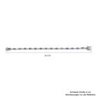 Tansanit und weißes Zirkon-Armband, ca. 19 cm, 925 Silber platiniert ca. 4,19 ct image number 4