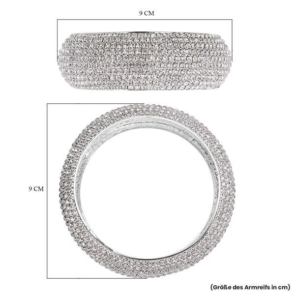 Weißer Kristall-Armreif, 19 cm - 117 ct. image number 5