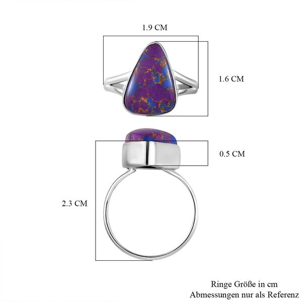 Lila Mojave T&uuml;rkis-Ring, 925 Silber  ca. 5,36 ct image number 7