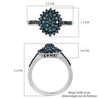 Blauer Diamant-Ring, 925 Silber platiniert  ca. 0,50 ct image number 6