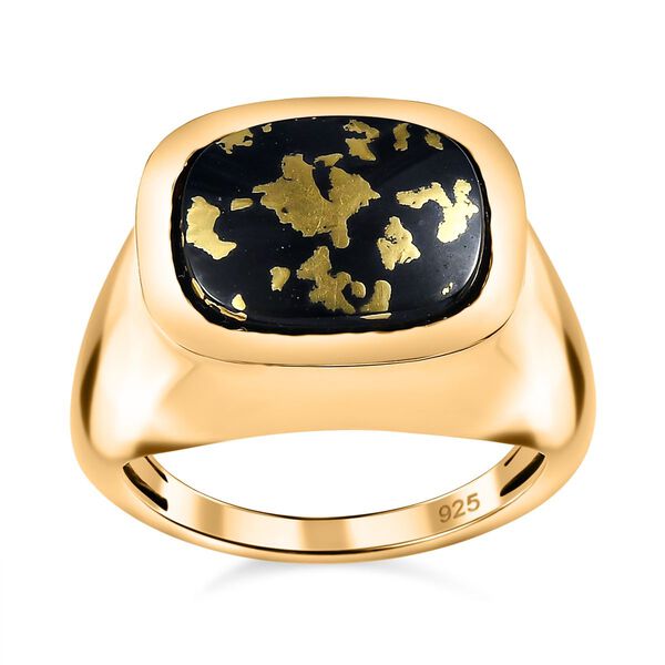 Tucson Exklusive- Goldenite Ring 925 Silber 750 Gelbgold Vermeil (Größe 18.00) ca. 4.58 ct image number 4