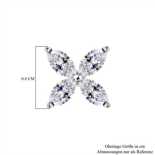 LUXURIANT DIAMOND- SGL zertifizierte VS-GH Labor Diamant Ohrringe in 375 Weißgold - 1 ct. image number 3