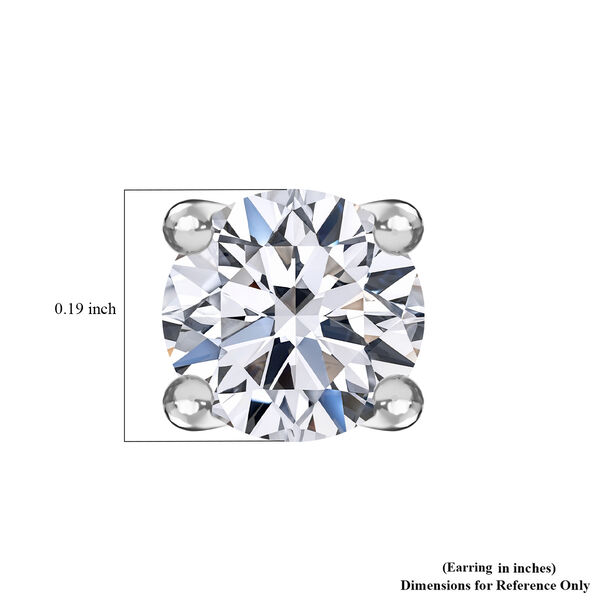 LUXURIANT SGL zertifizierte VS-EF Labor Diamant Ohrringe in 375 Wei&szlig;gold - 0,50 ct. image number 4