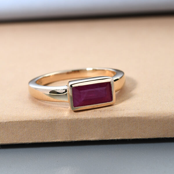 AAA Rubin Solit&auml;r-Ring, 585 Gelbgold  ca. 1,03 ct image number 2