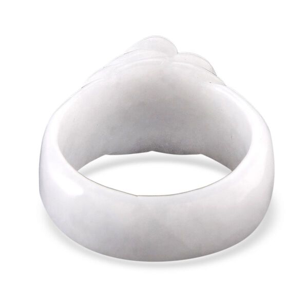 EXTREM SELTEN Nat&uuml;rliche Wei&szlig;e Jade Ring (Gr&ouml;&szlig;e 18.00) ca. 45.00 ct image number 5