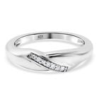 Diamant Ring 925 Silber platiniert  ca. 0,05 ct image number 0
