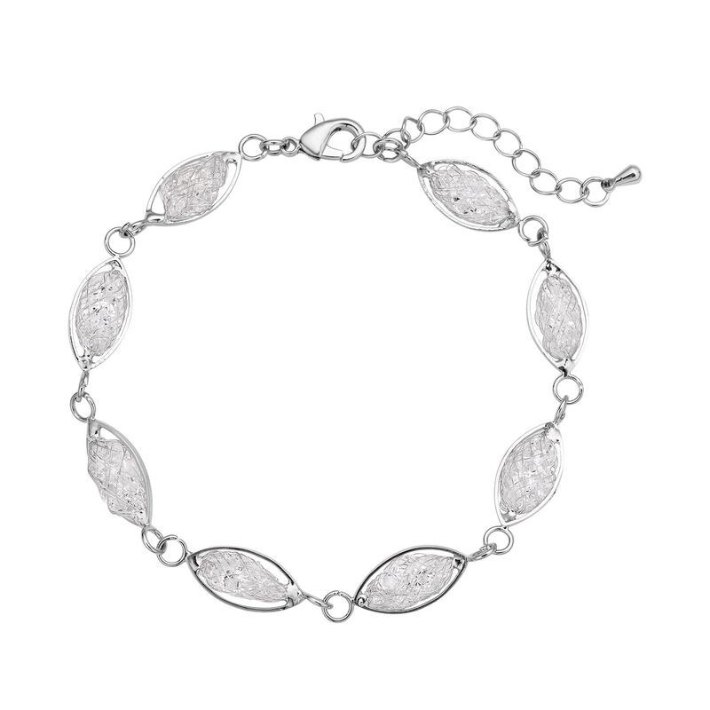 Weißes Kristall-Armband, 18 cm - 10 ct. image number 0