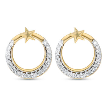 Diamant Ohrringe 925 Silber Bicolor ca. 0,23 ct