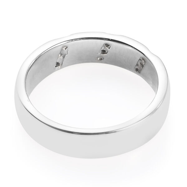 Diamant Band Ring 925 Silber Platin-&Uuml;berzug image number 5