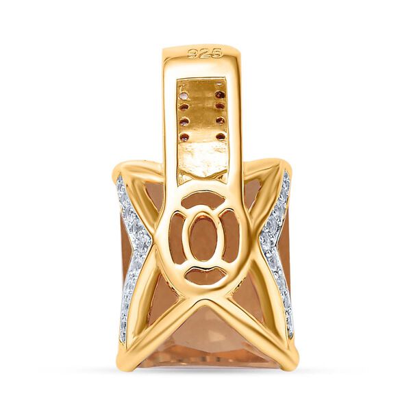 Citrin und Zirkon Anhänger - 5,86 ct. image number 5