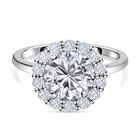 Lustro Stella - weißer Zirkonia-Ring, 925 Silber platiniert (Größe 16.00) ca. 4.36 ct