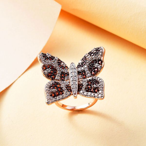 GP Trionfo Kollektion -Weißer und brauner Zirkon und Kanchanaburi blauer Saphir-Ring - 3,30 ct. image number 2