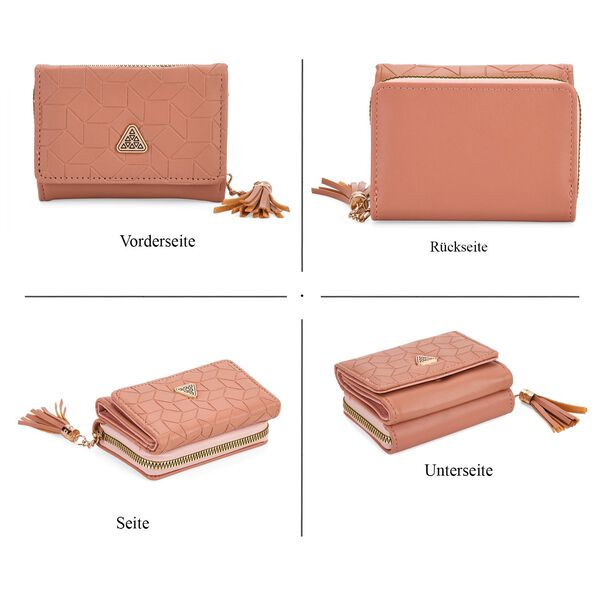 RFID-Geldb&ouml;rse mit Zippverschluss, ca. 20x10x3cm, Rosa image number 3