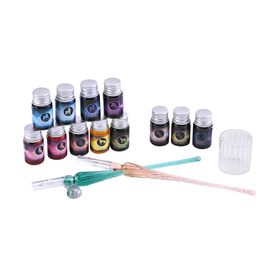 17-teiliges Glasfeder Set für Kalligrafie und Kunst
