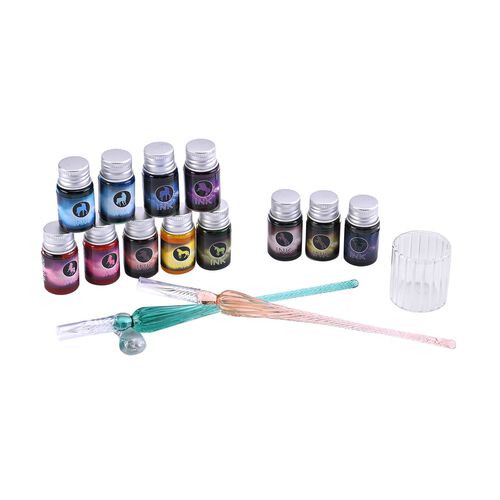 17-teiliges Glasfeder Set für Kalligrafie und Kunst image number 0
